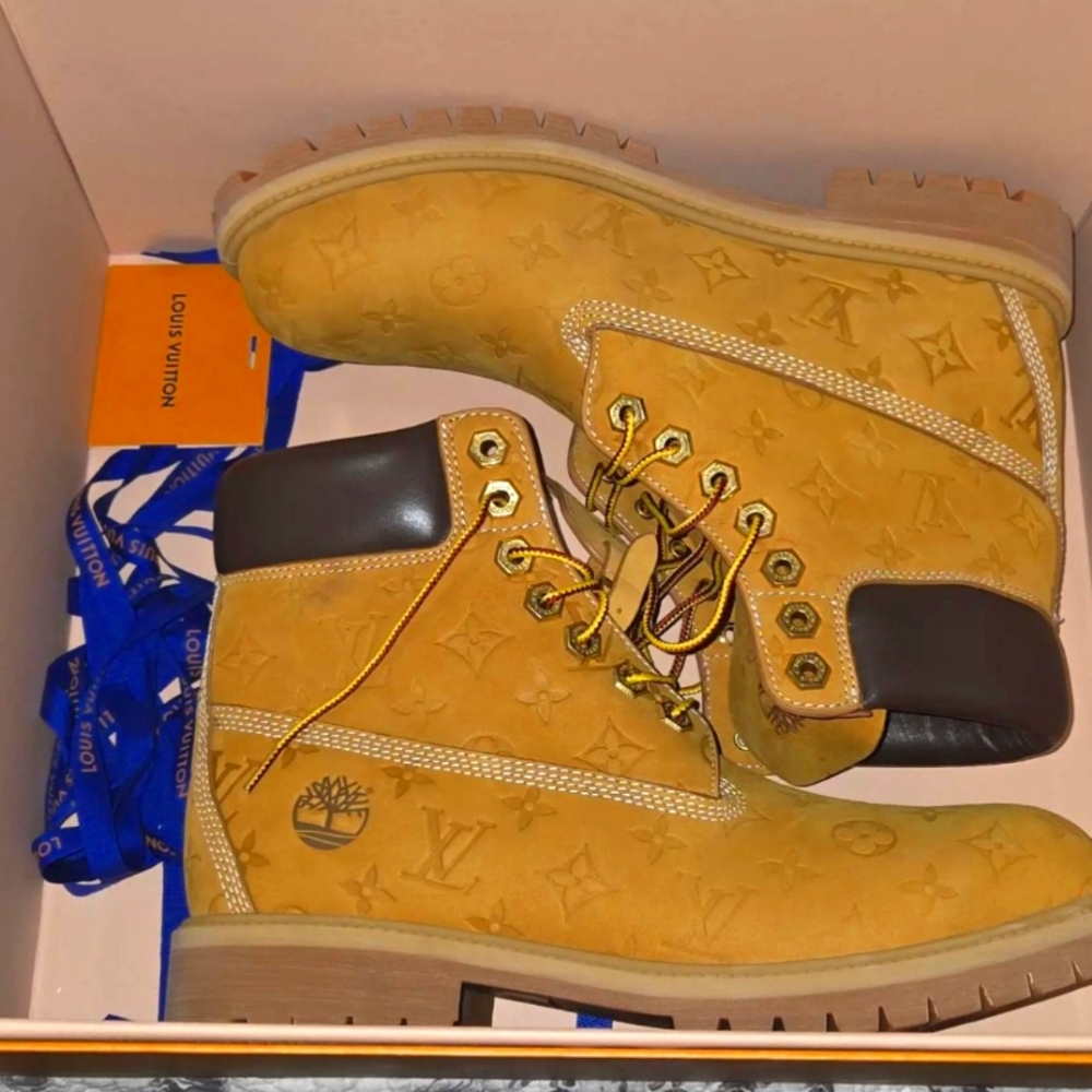 Louis Vuitton + Timberland 6 inch Ankle Boot Embossed Monogram -- Wheat